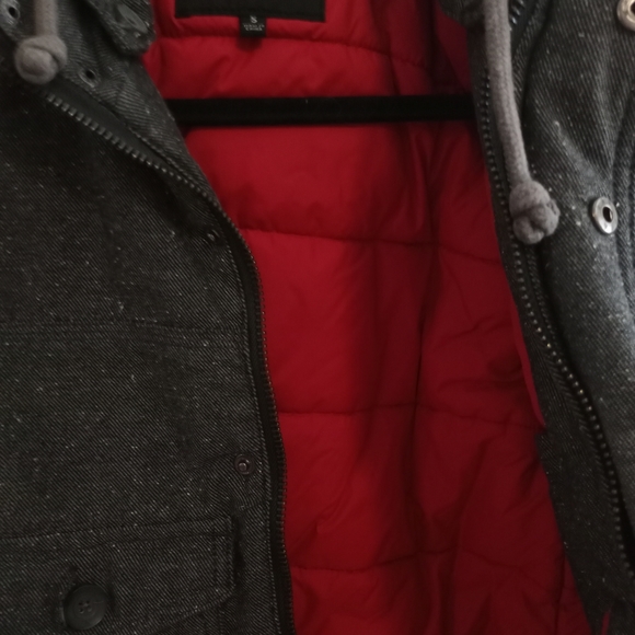 Quiksilver Gray Denim Winter Jacket Sz S - Picture 7 of 15